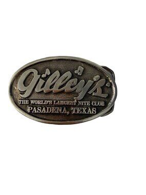 Vintage Gilley’s Pasadena Texas Belt Buckle Xaleaco USA Southwest Buckle Designs